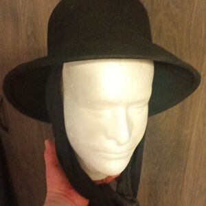 Vintage Hip Fedora with connected Scarf Tie